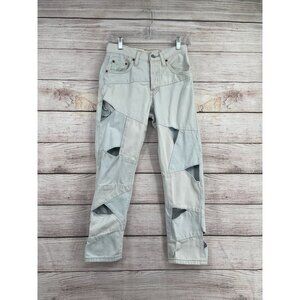 Levi's Premium Wedgie Straight‎ Triangle Cutout Jeans Women's 25 Blue Light Wash